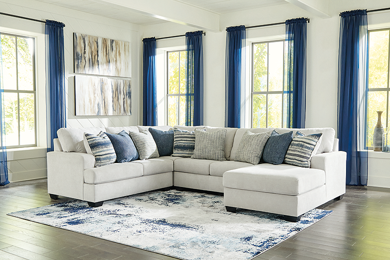 Ashley furniture white deals sectional