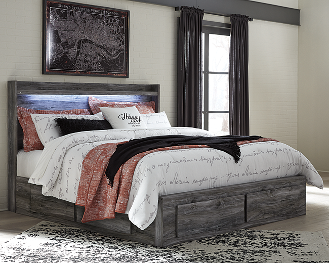 The Baystorm Gray Queen Panel Bed Footboard Slat is available at