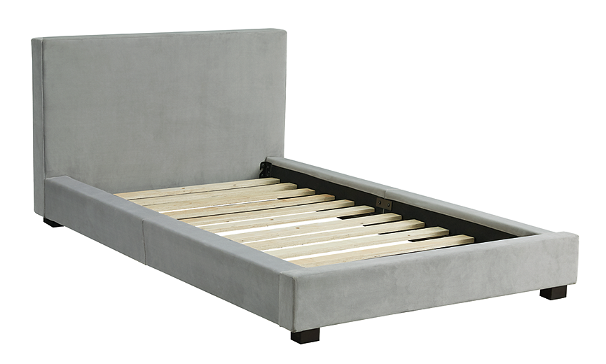 Chesani Upholstered Bed (Youth) - Gray (B050-SI) - InspireLiving