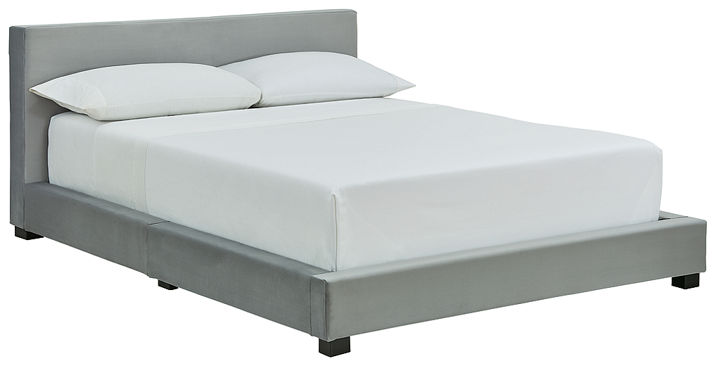 Chesani Upholstered Bed (Youth) - Gray (B050-SI) - InspireLiving