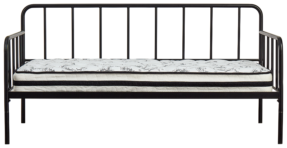 Trentlore Metal Day Bed with Platform (Youth) - Black (B076-180-SI