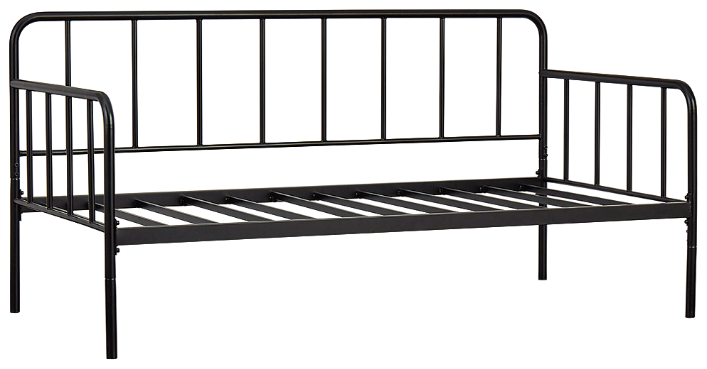 Trentlore Metal Day Bed with Platform (Youth) - Black (B076-180-SI