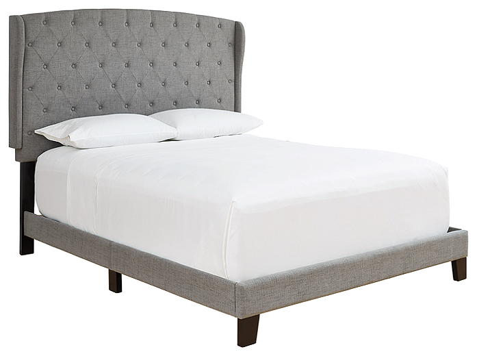 Vintasso Upholstered Bed - Gray (B089-SI) - InspireLiving