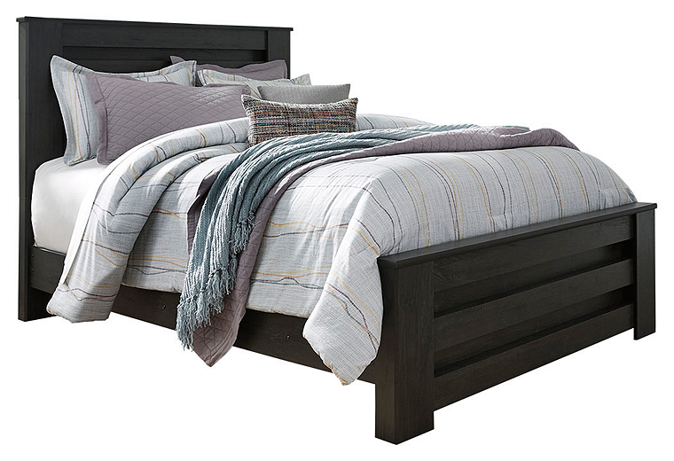 Brinxton panel bed with dresser outlet mirror and nightstand