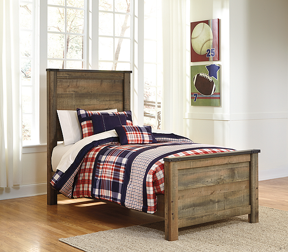 Trinell Panel Bed Youth Brown B446 SI InspireLiving