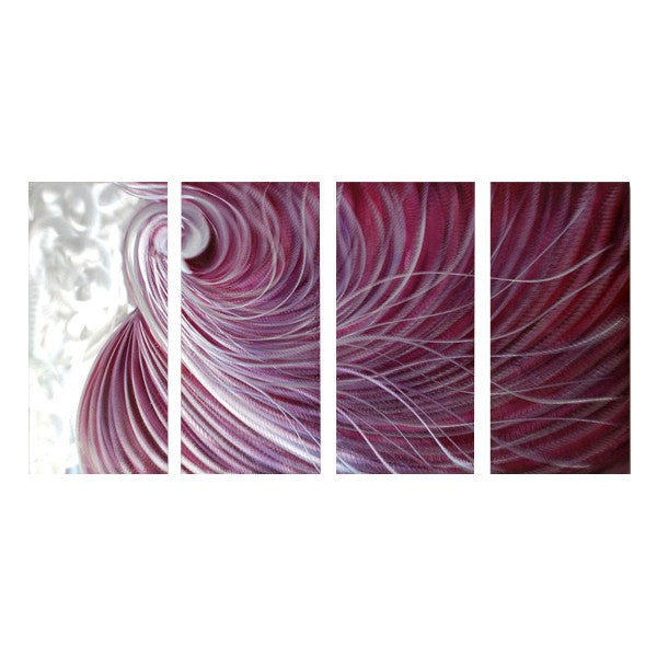 Modern Metal Art - Pink Riptide