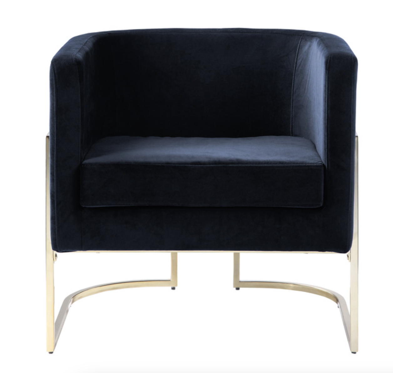 Black Velvet Accent Chair