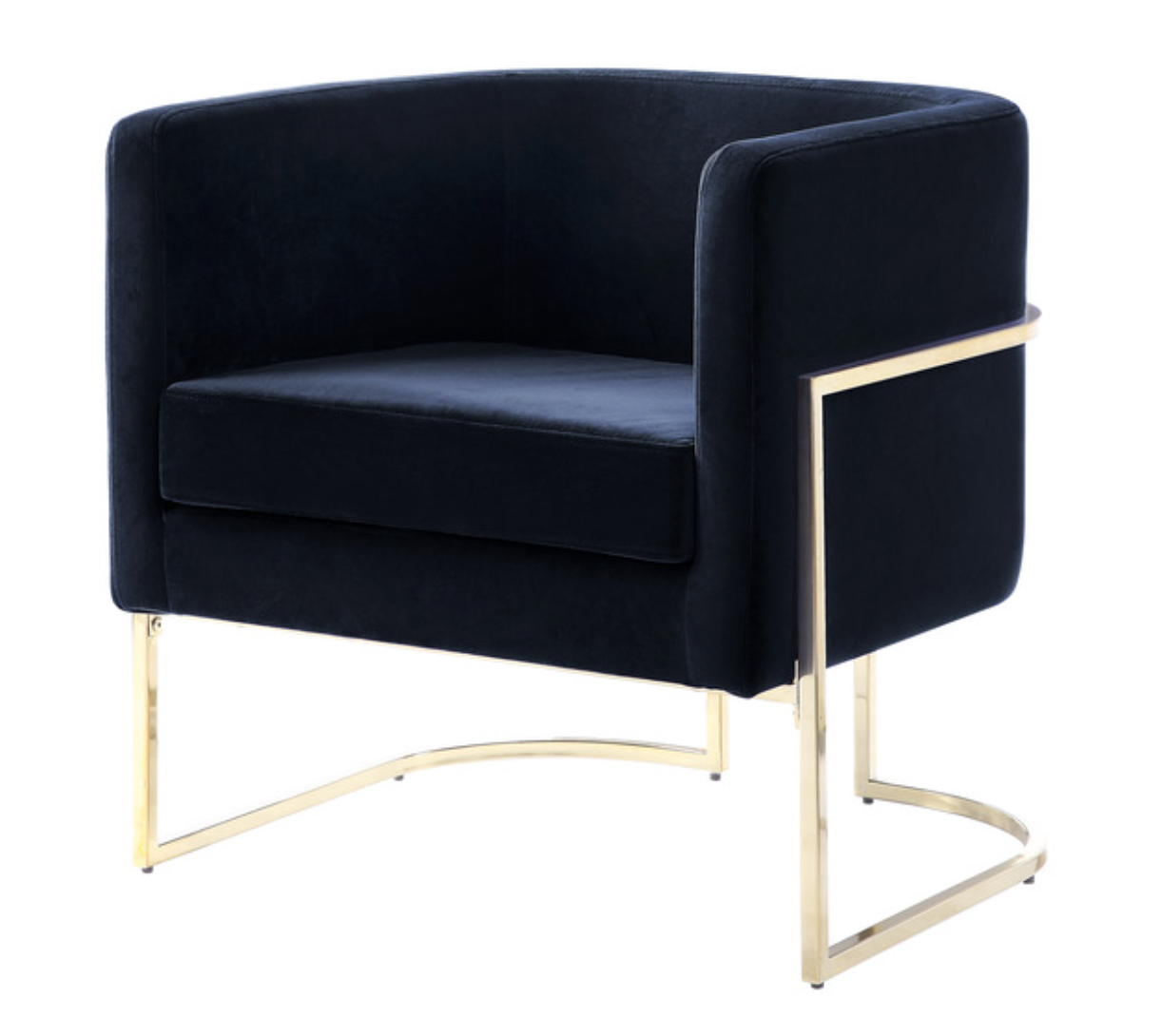 Black Velvet Accent Chair