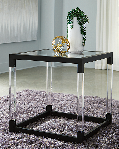 Nallynx End Table - Metallic Gray (T197-2-SI)