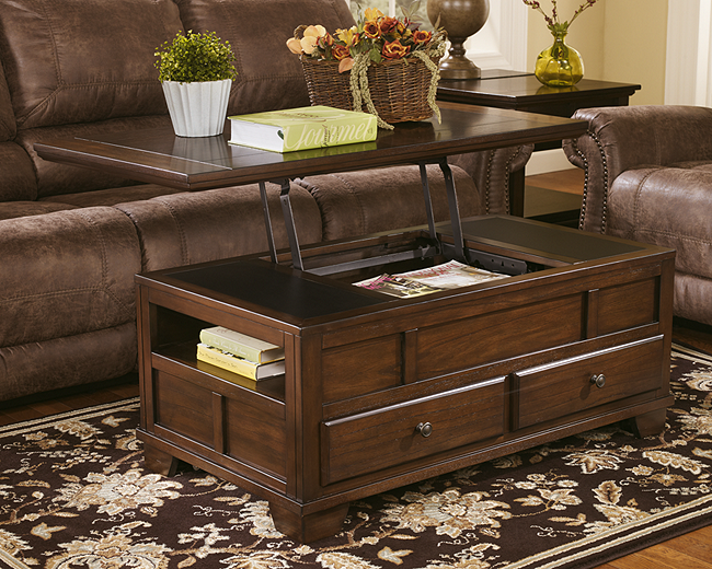 Ashley coffee table store with lift top