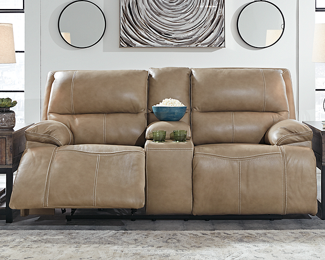 Ricmen Power Reclining Loveseat with Console U4370218 SI