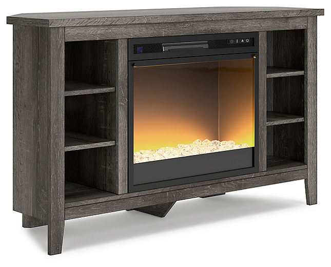 Arlenbry Corner TV Stand with Electric Fireplace (W275-SI 